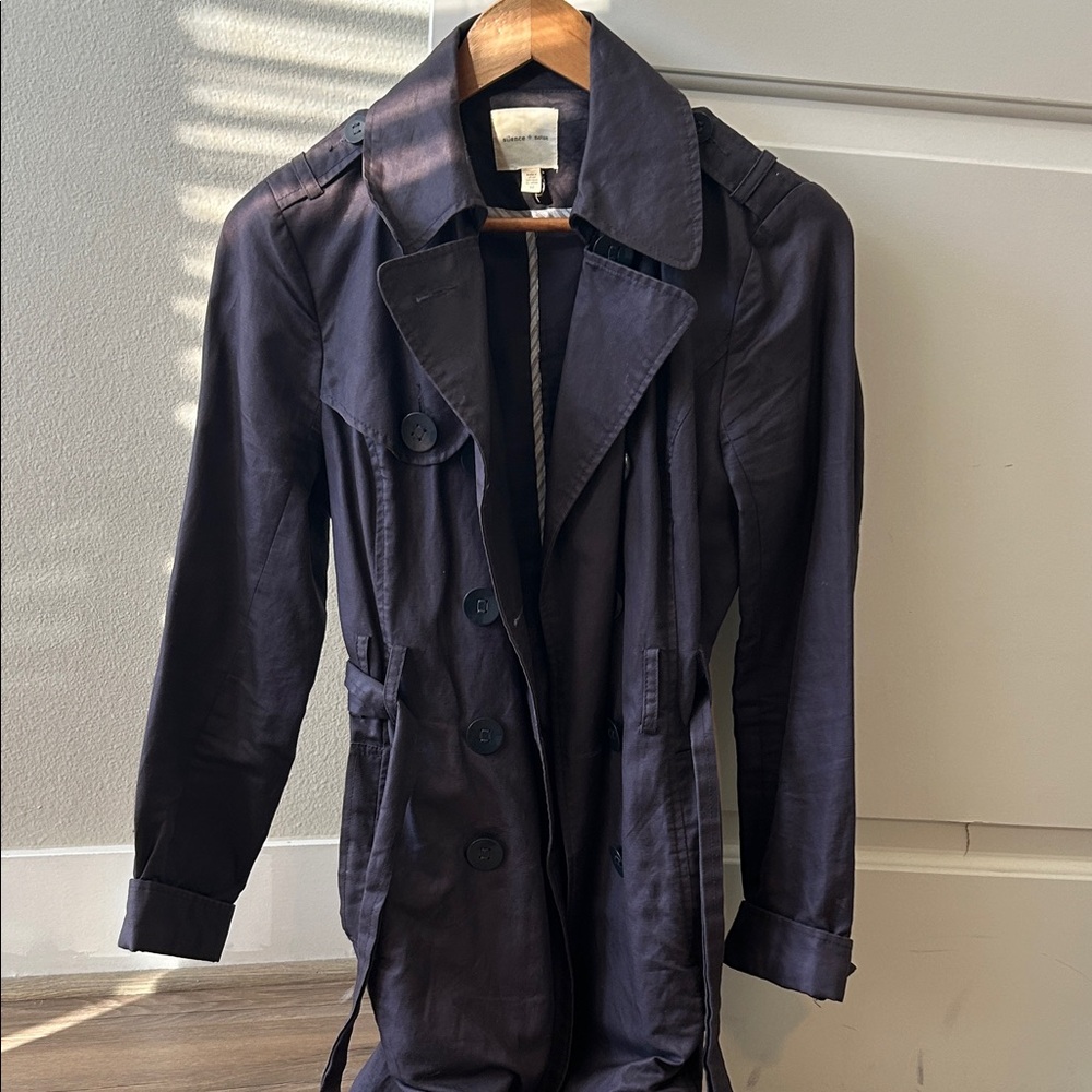 Silence + Noise Grey Trench Coat